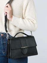 Cross Body Tas Paris Ily Leder Lancaster Zwart paris ily 11-vue-porte