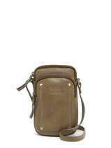 Telefoonetui /cross Body Leder Basilic pepper Groen boston BBOS04