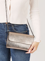 Cross Body Tas Nine Leder Milano Goud nine NI23064N-vue-porte