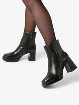Enkellaarsjes Met Hak Uit Leder Tamaris Zwart women 41-vue-porte