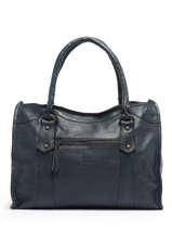 Schoudertas Cow Leder Basilic pepper Blauw cow BCOW31