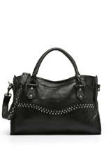Handtas Leder Basilic pepper Zwart glam BGLA22