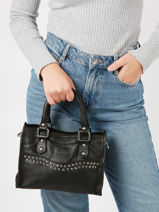 Cross Body Tas Glam Leder Basilic pepper Zwart glam BGLA72-vue-porte