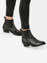 Santiago Laarzen Met Hak Uit Leder Myma Zwart women 6746-vue-porte