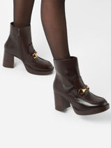 Enkellaarsjes Met Hak Uit Leder Tamaris Rood women 41-vue-porte