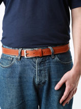 Riem Petit prix cuir Bruin belt 30-vue-porte
