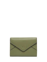 Portefeuille Leder Yves renard Groen enveloppe 29223