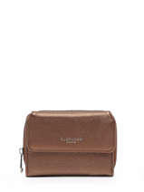 Portemonnee Classic Miniprix Bruin grained H6012