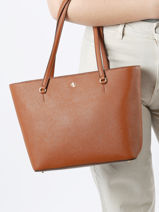 Schoudertas Medium Karly Leder Lauren ralph lauren Blauw karly 31924351-vue-porte