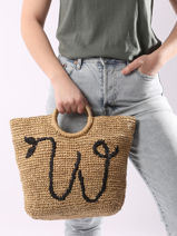 Handtas Noyer Woomen Bruin noyer WNOY03-vue-porte