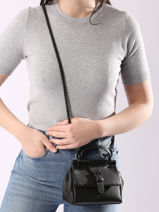 Cross Body Tas Oxer Leder Etrier Zwart oxer EOXE001S-vue-porte