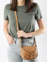 Cross Body Tas Heritage Leder Biba Bruin heritage ROD1L-vue-porte