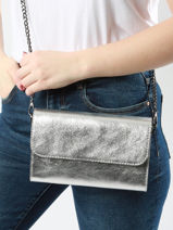 Cross Body Tas Nine Leder Milano Zilver nine NI23064N-vue-porte