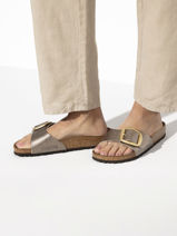 Slippers Madrid Big Buckle Birkenstock Beige women 1016237-vue-porte