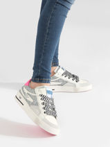 Sneakers Vana Uit Leder Semerdjian Zilver women VAN11732-vue-porte