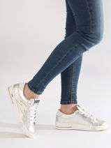 Sneakers Maya Uit Leder Semerdjian Zilver women MAYA7992-vue-porte