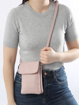 Cross Body Tas Grained Miniprix Roze grained F3609-vue-porte