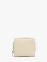 Portefeuille Leder Crinkles Beige caviar 14250