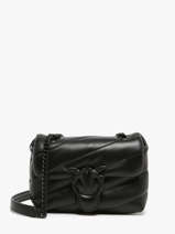 Cross Body Tas Love Bag Puff Leder Pinko Zwart love bag puff A1JO