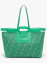 Schoudertas Camille Jacquard En Leder Lancel Groen camille A12775