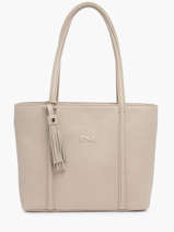 Shoppingtas Small Cabas Leder Nathan baume Beige nathan 6