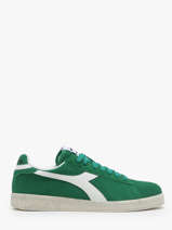 Sneakers Game Low Suede Wax Uit Leder Diadora Groen unisex 181202