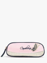 Pennenzak 2 Compartiments Cameleon Roze vintage family boulanger TROU
