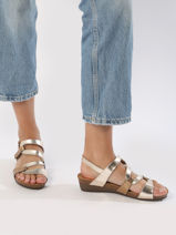 Sandalen Uit Leder Xapatan Zilver women 2164-vue-porte