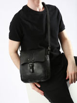 Cross Body Tas Basilic pepper Zwart traveler BTRA4A-vue-porte