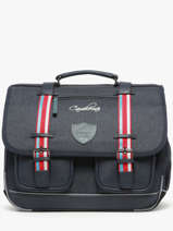 Boekentas Kinderen 3 Compartimenten Cameleon Blauw vintage urban CA41