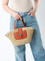 Handtas Panier Papier Le voyage en panier Oranje panier PM765-vue-porte