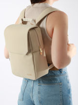Rugzak Cluse Beige backpack CX039-vue-porte