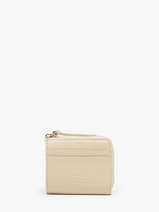 Compacte Ritsportefeuille Caviar Leder Crinkles Beige caviar 14316