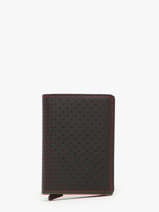 Kaarthouder Leder Secrid Zwart perforated SPF