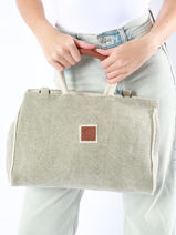 Handtas Naturel Le voyage en panier Beige naturel PM807-vue-porte