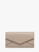 Portefeuille Leder Yves renard Beige enveloppe 29286