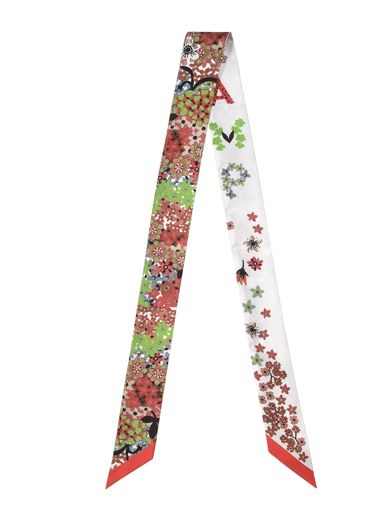 Longchamp Soie unie Foulard Oranje
