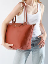 Longchamp Le pliage green Schoudertas Bruin-vue-porte
