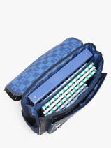 Rugzak 2 Compartimenten Caramel et cie Blauw boheme FI-vue-porte