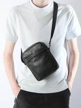 Cross Body Tas Serge blanco Zwart marfa MAR13010-vue-porte