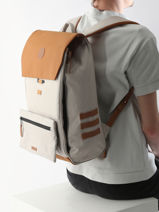 Rugzak City Medium Cabaia Beige city M-vue-porte
