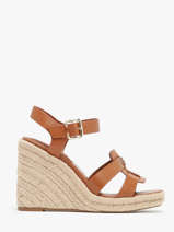 Sandalen Met Platformzool Uit Leder Tommy hilfiger Bruin women 7925GQS