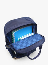 Rugzak 1 Compartiment Caramel et cie Blauw boheme FI-vue-porte