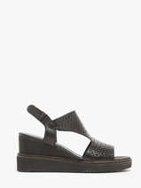 Sandalen Met Sleehak Uit Leder Tamaris Zwart women 42