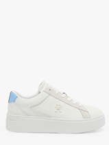 Sneakers Uit Leder Tommy hilfiger Wit women 82100F6