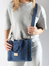 Cross Body Tas Muflier Denim Woomen Blauw muflier denim WMUD11-vue-porte