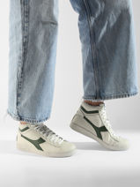 Sneakers Game L Hi Waxed Uit Leder Diadora Wit unisex 178300-vue-porte