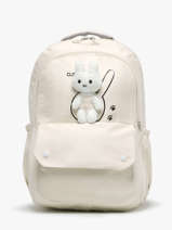 Rugzak 2 Compartimenten Miniprix Beige backpack 6235