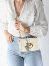 Cross Body Tas Love Bag Icon Leder Pinko Wit love bag icon A0F1-vue-porte