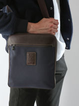 Longchamp Boxford Schoudertas Blauw-vue-porte